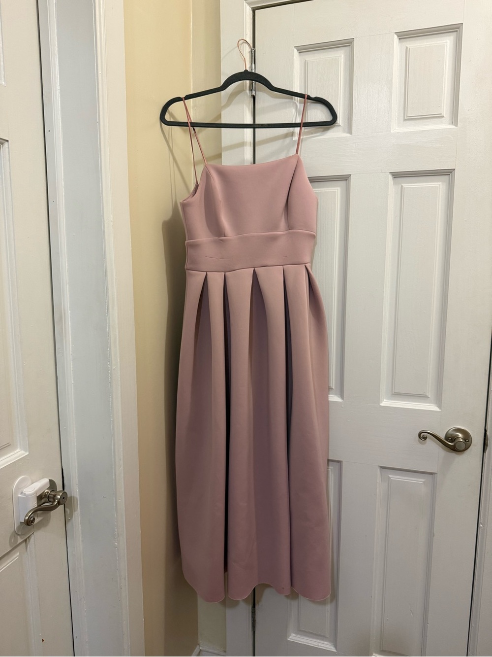 ASOS Dusty Rose Spaghetti Strap Midi Dress Size 6 - Picture 2 of 6
